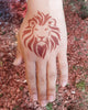 Mini kit "Lup și leu" tatuaje temporare cu henna și șabloane