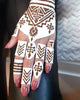Kit "Triunghi marocan mână" tatuaje temporare cu henna și șabloane