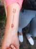 Mini kit "Cardiogramă și săgeată" tatuaje temporare cu henna și șabloane