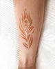 Șablon "Pană păun medie" pentru tatuaje temporare cu henna